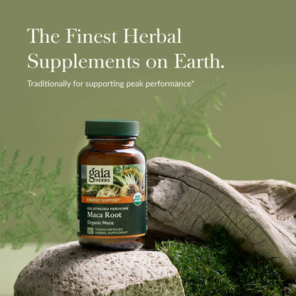 Raiz De Maca Organica Energia Natural Sin Cafeina 60 Capsulas Veganas