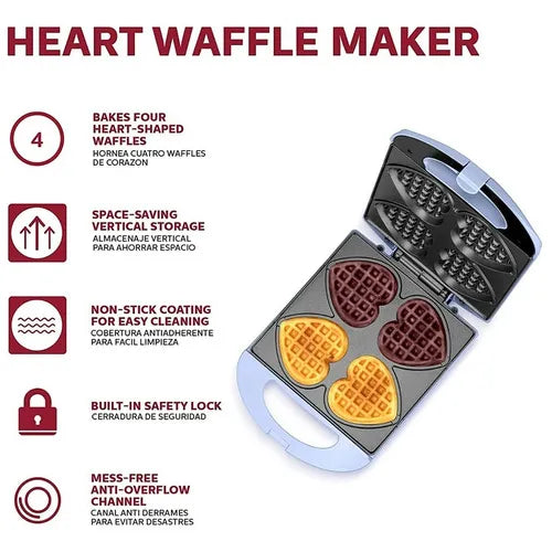 Waflera Electrica Holstein Housewares Wafflera Mshf 09031R Antiadherente Lavanda 110V