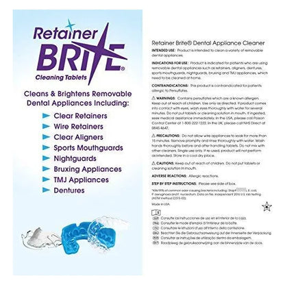 Retainer Brite 96 Tabletas Limpieza Profunda Para Retenedores Y Alineadores