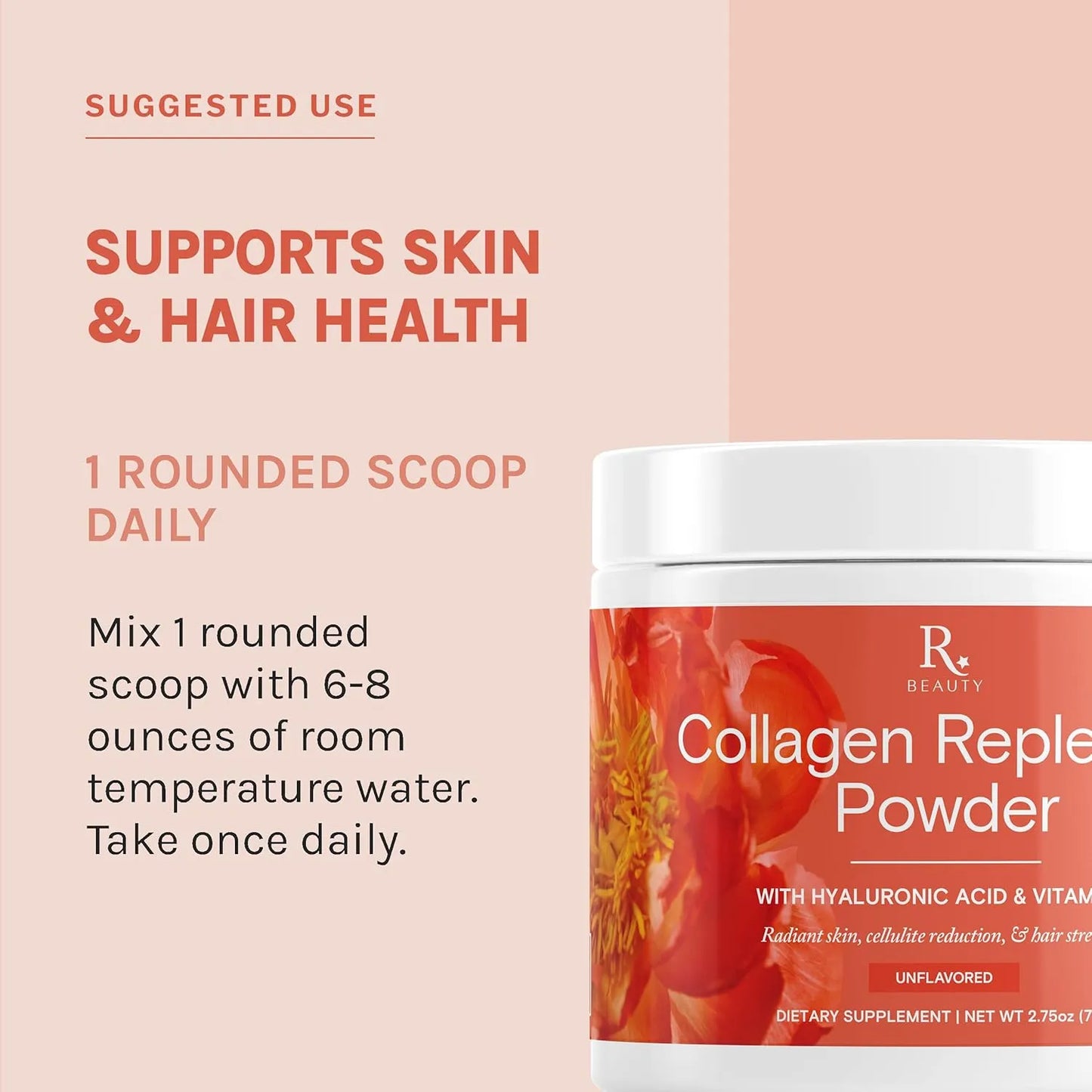 Polvo De Colageno Acido Hialuronico Vitamina C Piel Radiante Cabello Fuerte