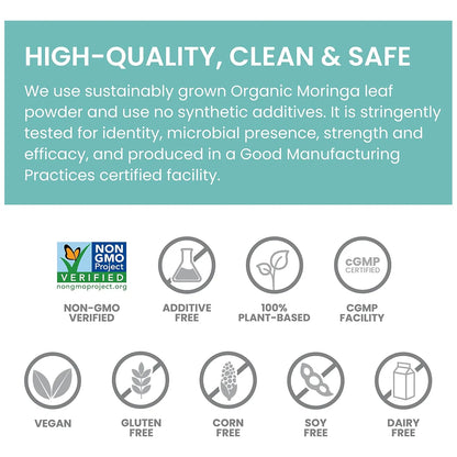 Moringa Himalaya 1000 Mg 60 Cápsulas Superalimento Antioxidante Vegano