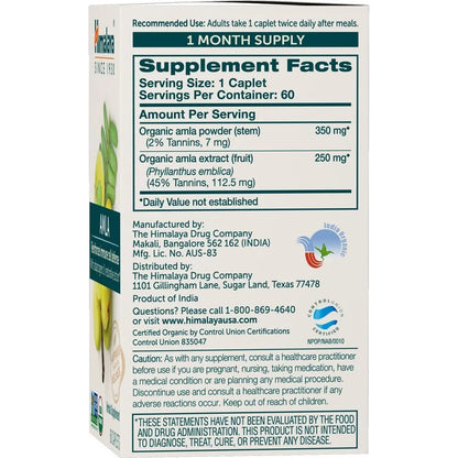 Amla Orgánico 600 Mg Apoyo Inmunológico Defensa Celular 60 Comprimidos