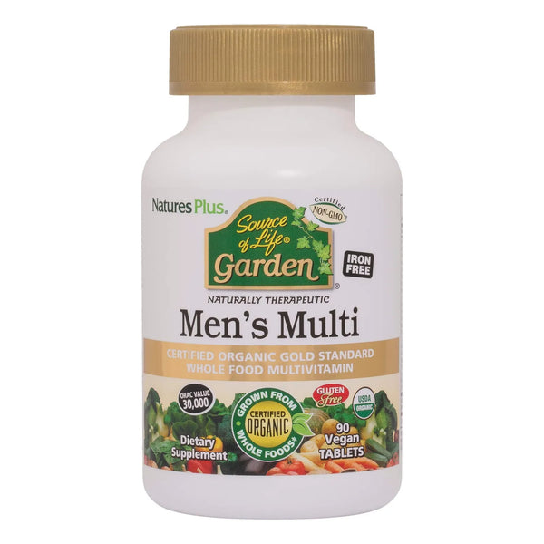 Multivitaminico Organico Para Hombres 90 Tabletas Veganas Nature S Plus