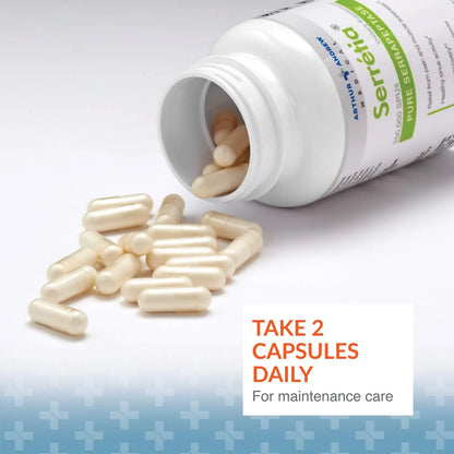Serretia Serrapeptasa Apoyo Muscular Y Sinusal 180 Capsulas Enzima Pura