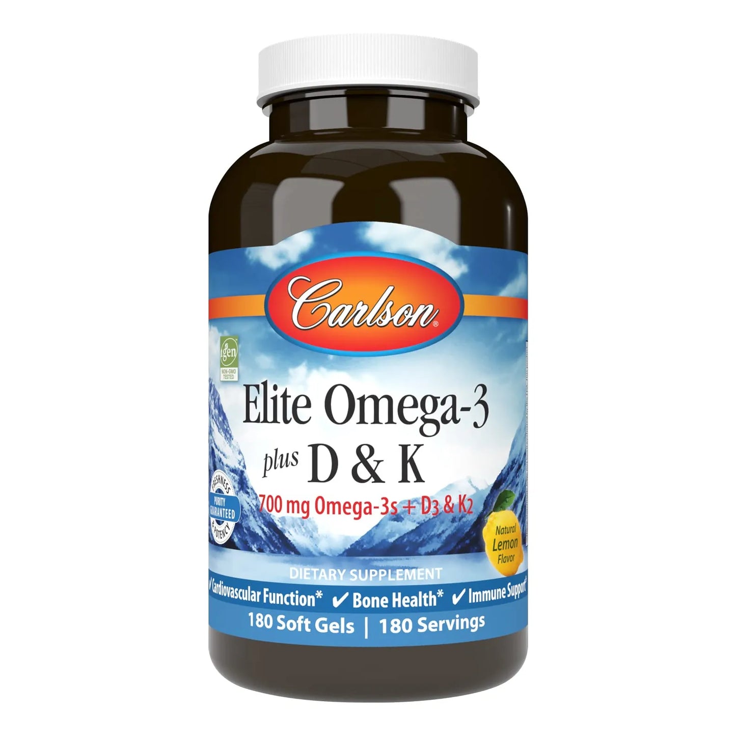 Elite Omega 3 Plus D K2 700 Mg 180 Capsulas Salud Osea E Inmunidad