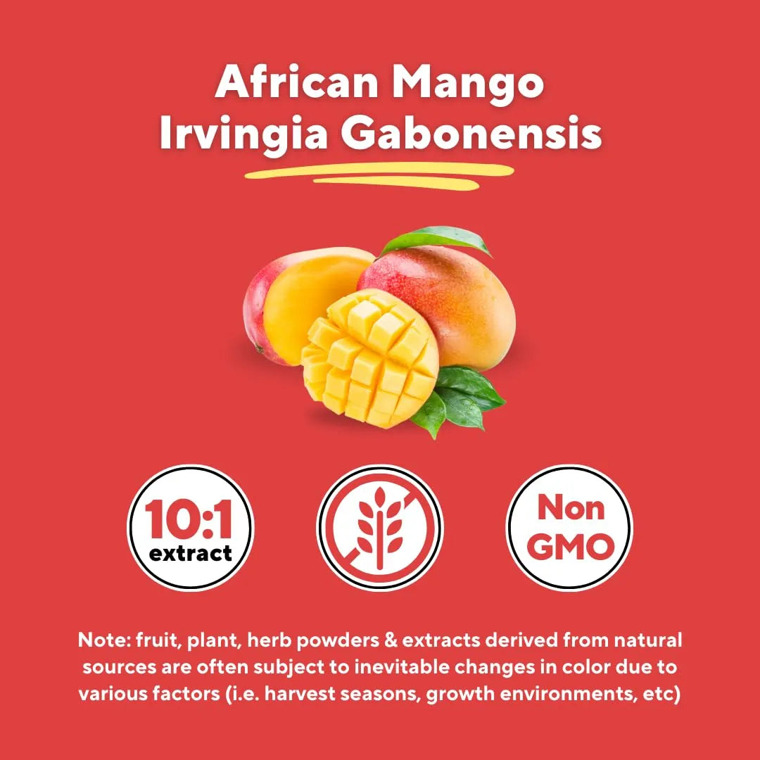 Cápsulas De Mango Africano Extracto Puro Irvingia Gabonensis 180 Cápsulas Para Inmunidad Y Metabolismo