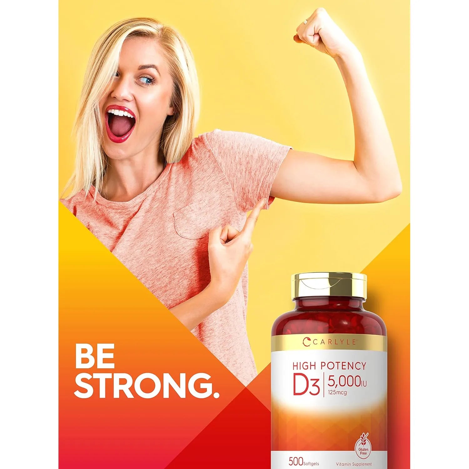 Vitamina D3 5000 Ui Carlyle Cápsulas Blandas Alta Potencia Sin Gluten - Imagen 3