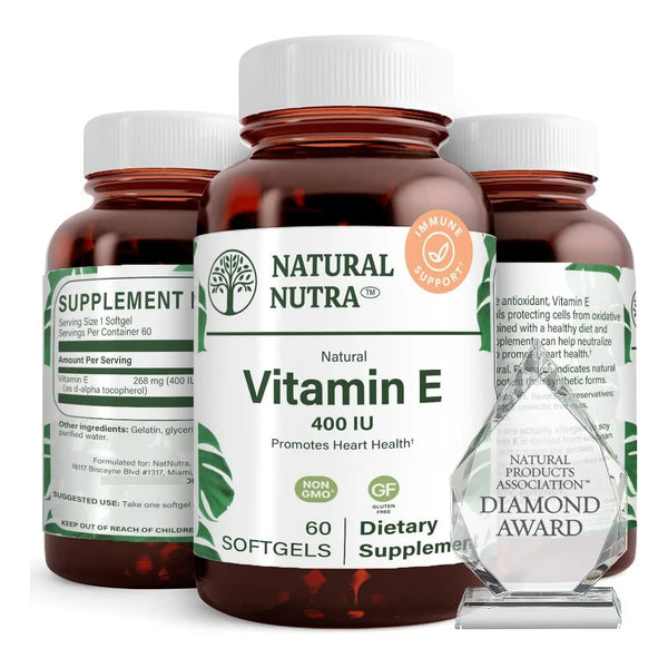 Vitamina E 400 UI Suplemento Natural Para Piel Cabello Y Uñas