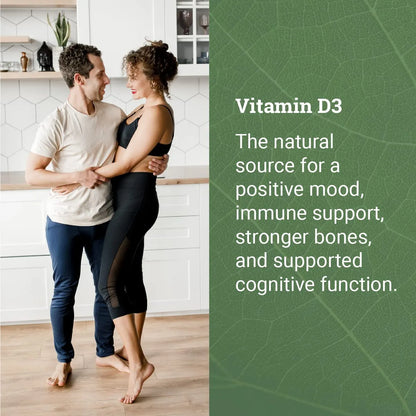 Vitamina D3 5000 Ui Suplemento Vegano Salud Inmune Huesos Fuertes 120 Capsulas