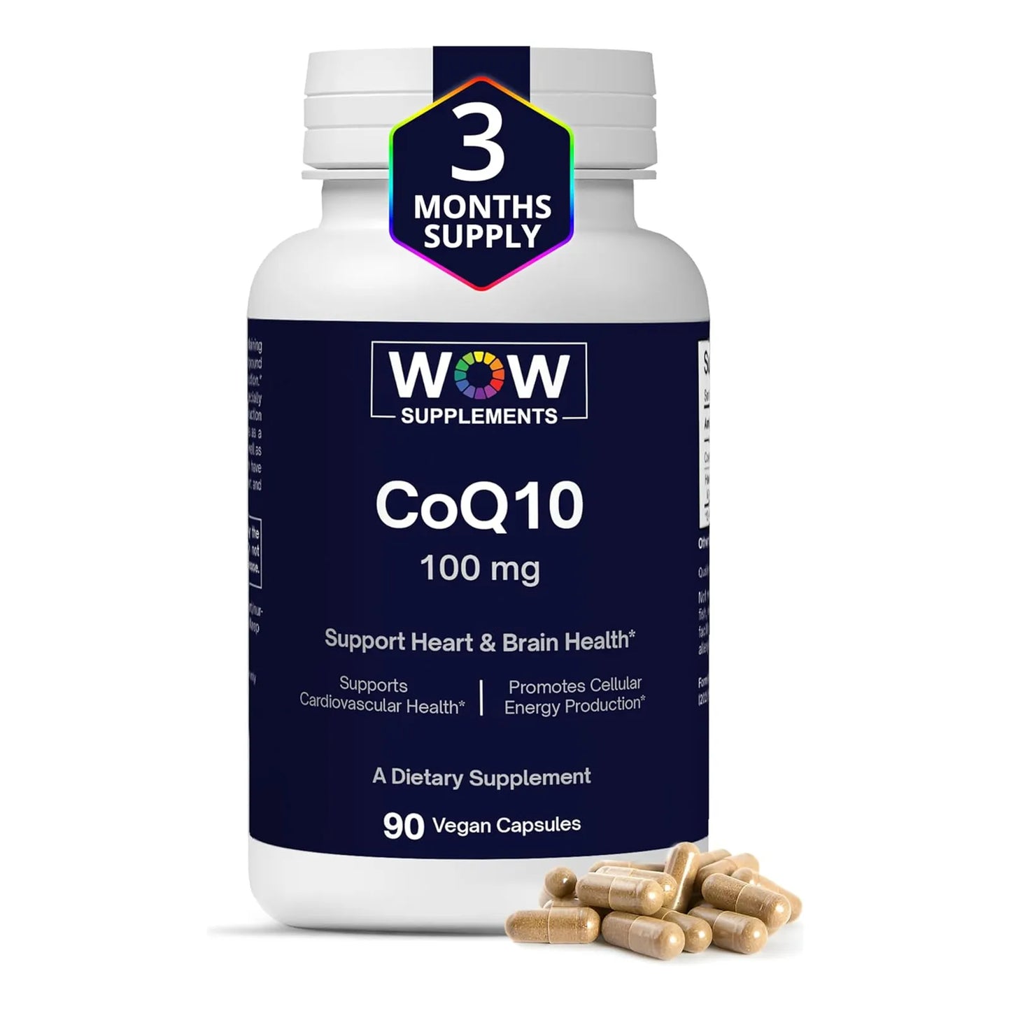 Coenzima Q10 100mg Con Baya De Espino Energía Y Salud Cardíaca 90 Cápsulas