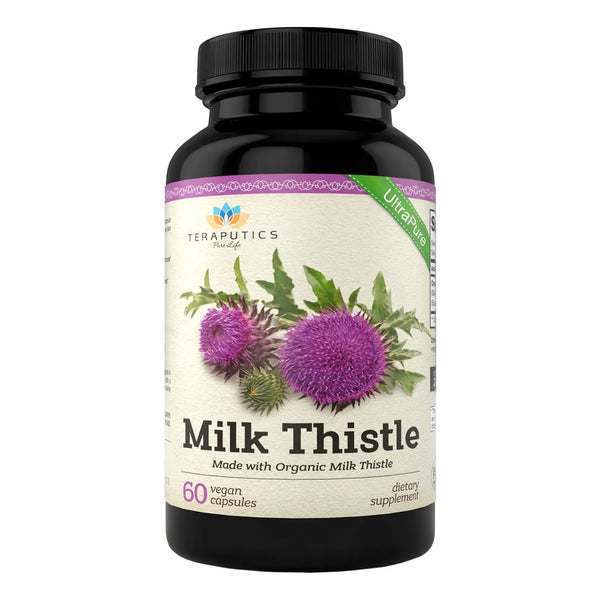 Cardo Mariano Orgánico Concentrado 4X Apoyo Hepático Y Desintoxicación 60 Cápsulas Veganas