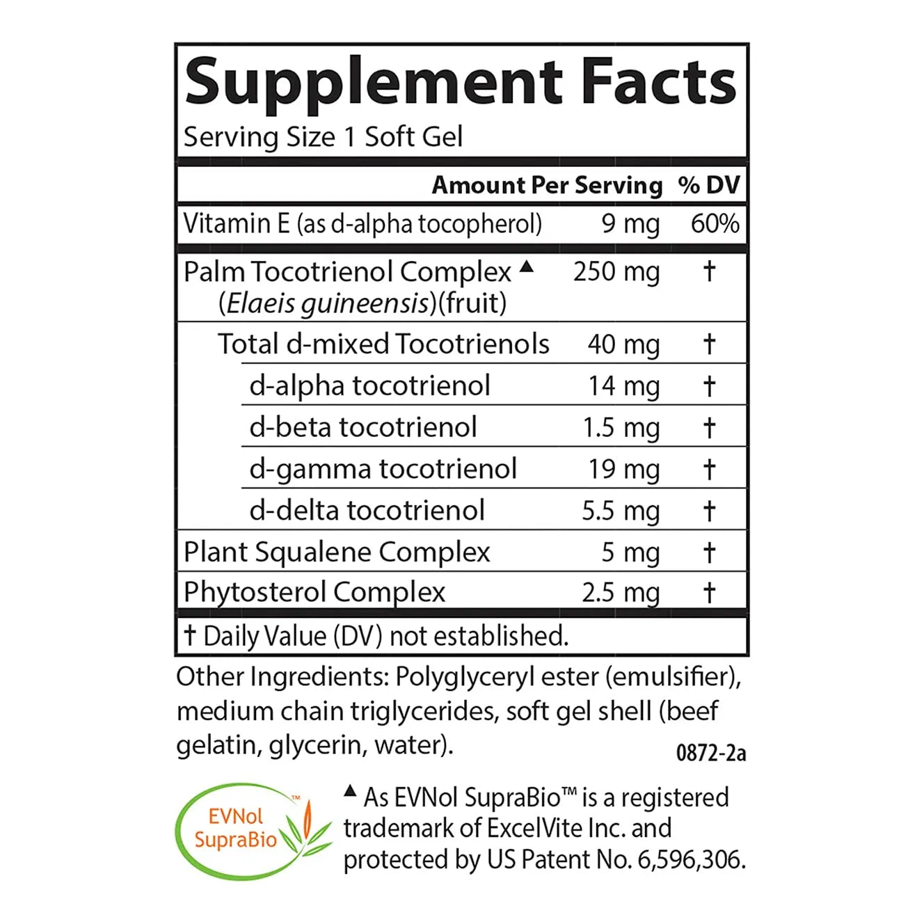 Tocomin SupraBio Complejo De Tocotrienoles 120 Capsulas Blandas Para Bienestar General