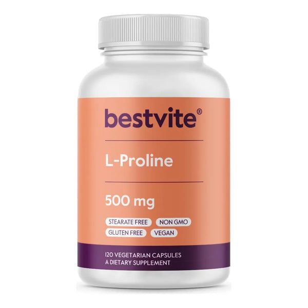 Bestvite L Proline 500mg 120 Capsulas Vegano Sin Gluten Colageno