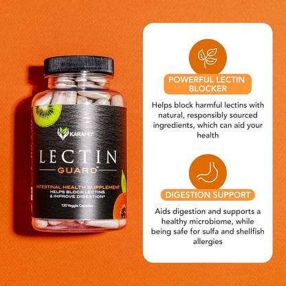 KaraMD Protector De Lectina Suplemento Digestivo 120 Capsulas Bloqueador Natural De Lectinas