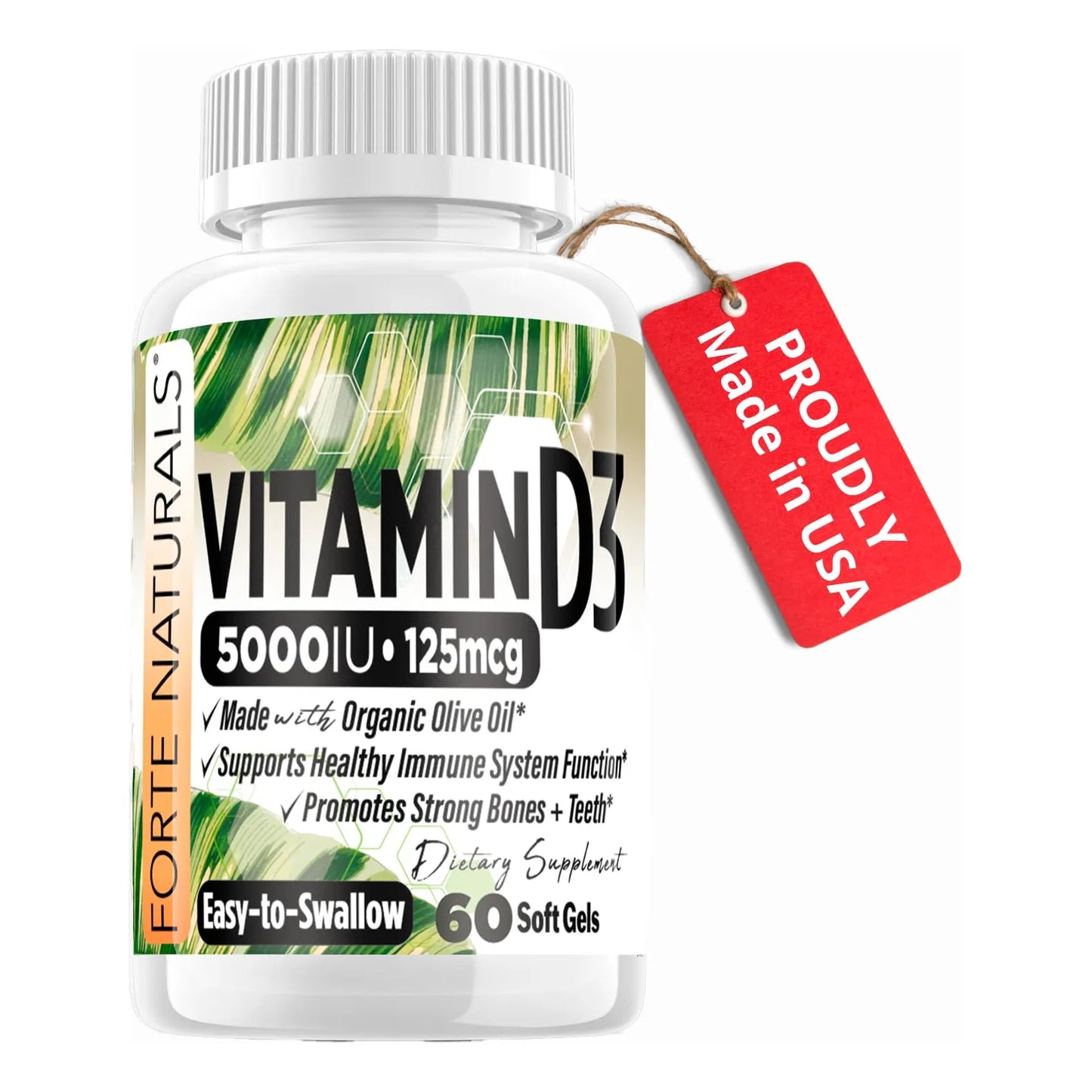 Cápsulas Blandas Vitamina D3 5000 UI Refuerza Huesos Inmunidad Y Ánimo