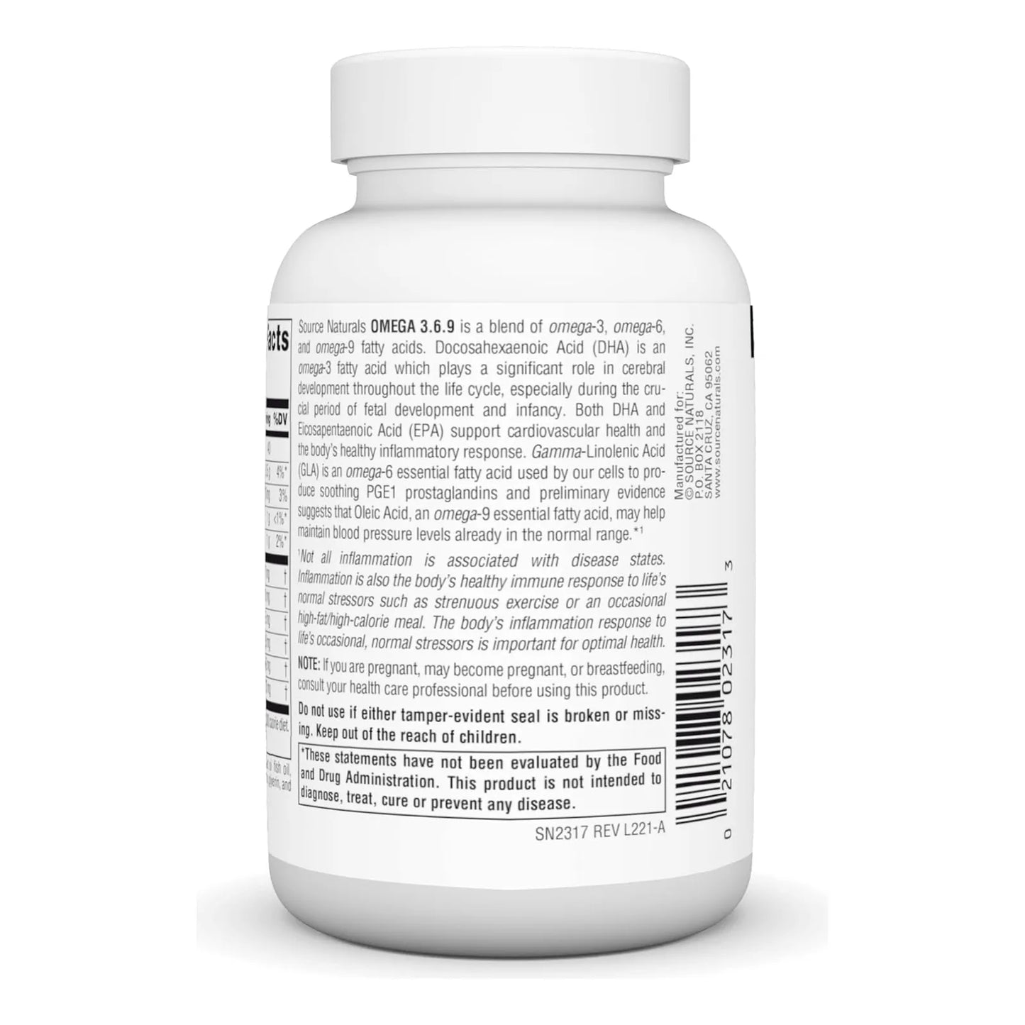 Source Naturals Omega 3 6 9 Complejo Ácidos Grasos Esenciales 60 Cápsulas Blandas Salud Cardíaca Y Cerebral