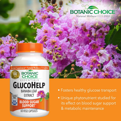 Extracto Hoja Banaba GlucoHelp 60 Capsulas Transporte Saludable Glucosa