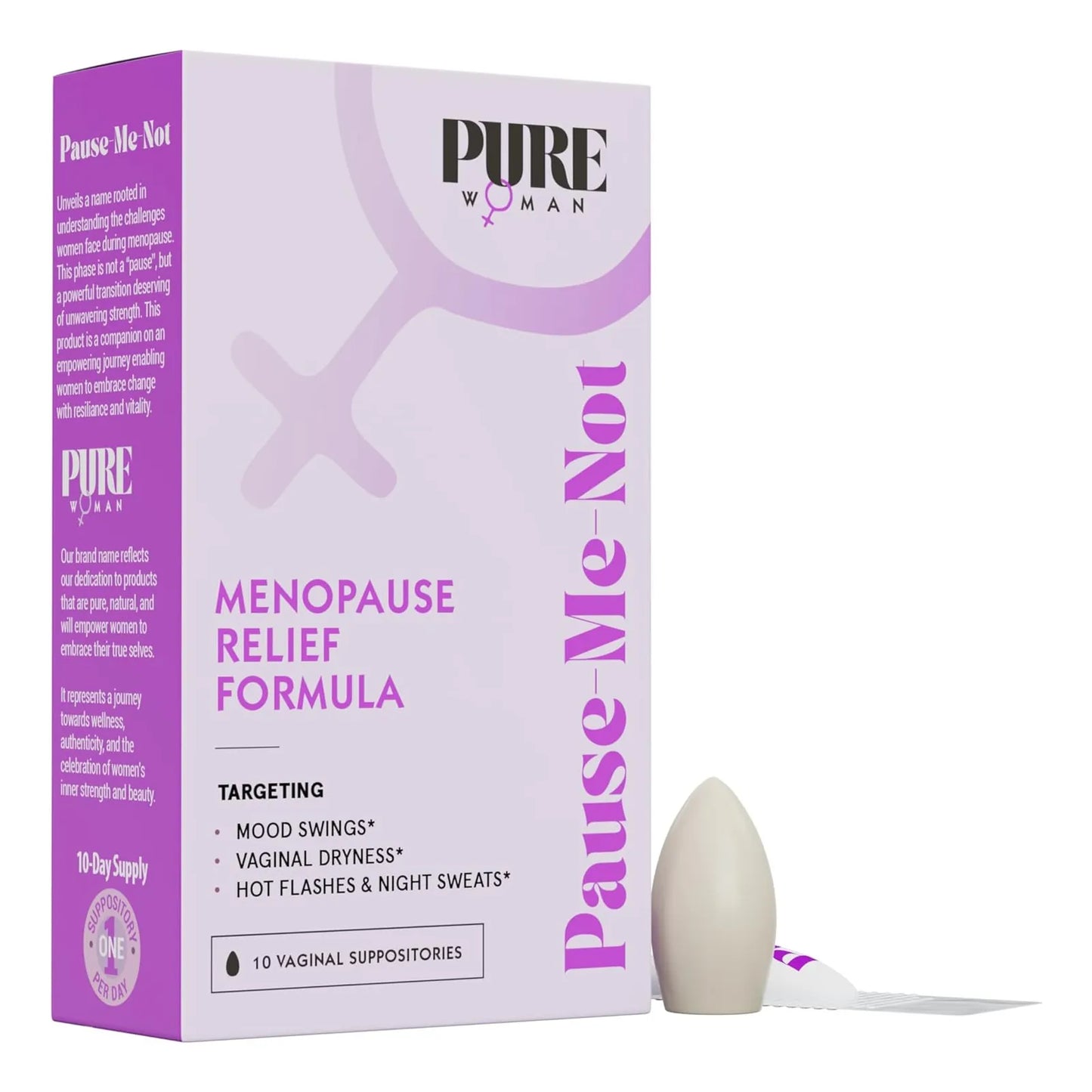 Supositorios Menopausia Pure Woman Pause Me Not Alivia Sofocos Sequedad Vaginal