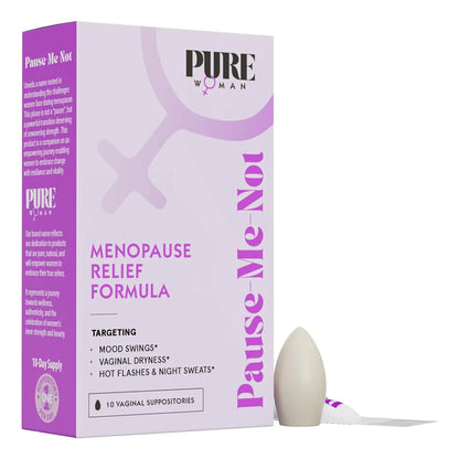 Supositorios Menopausia Pure Woman Pause Me Not Alivia Sofocos Sequedad Vaginal