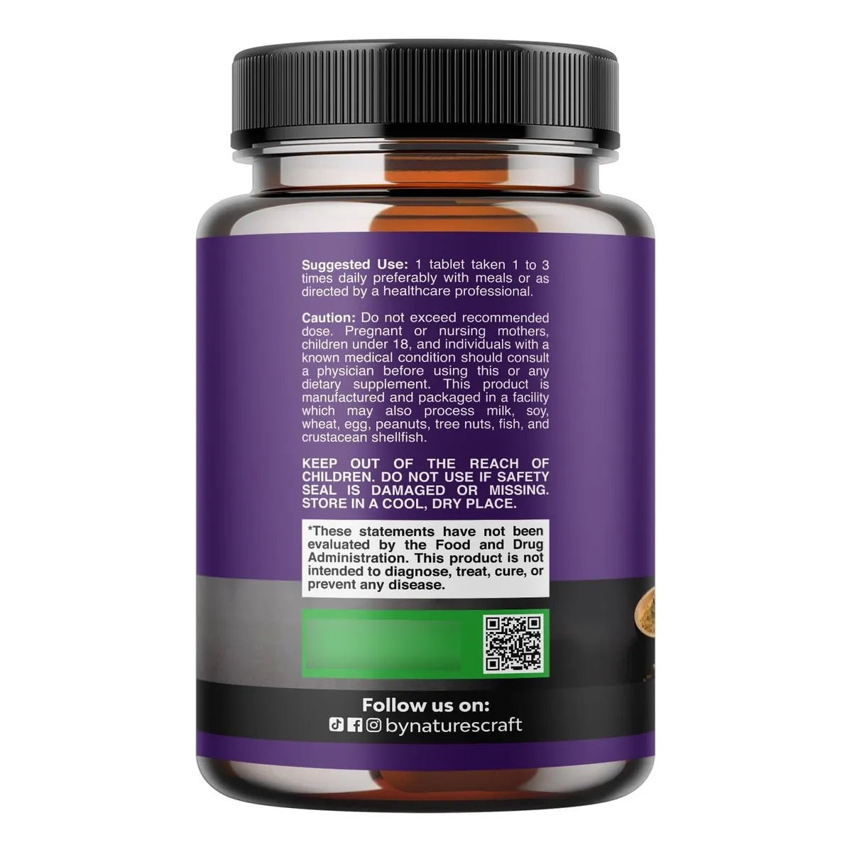Ashwagandha Orgánica Con Pimienta Negra 60 Tabletas Soporte Anímico Y Energía