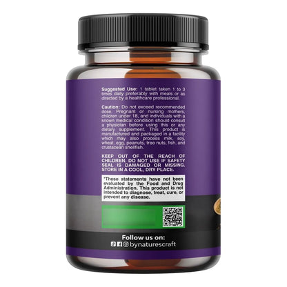 Ashwagandha Orgánica Con Pimienta Negra 60 Tabletas Soporte Anímico Y Energía