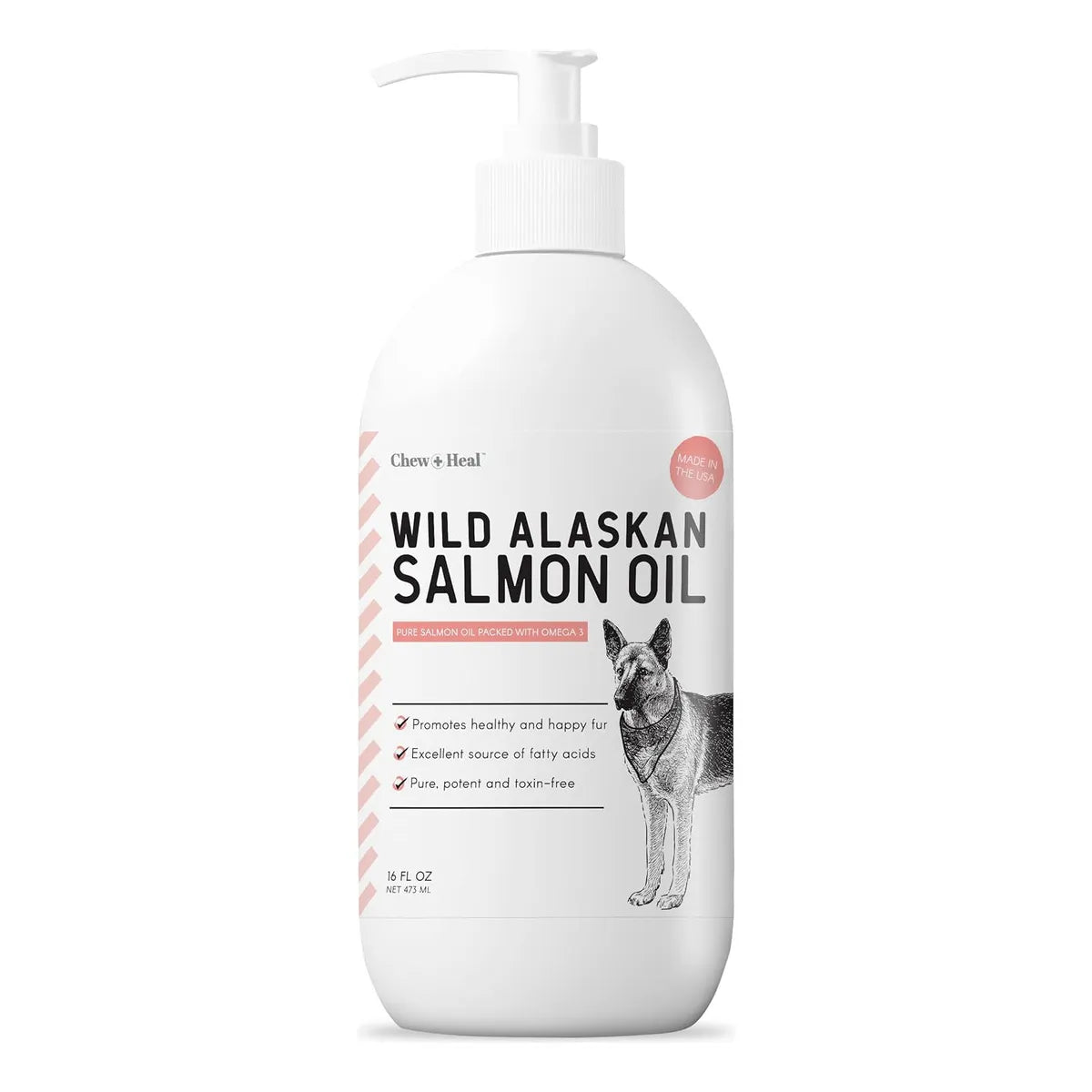 Aceite De Salmón Puro De Alaska 473 Ml Piel Y Pelaje Saludable