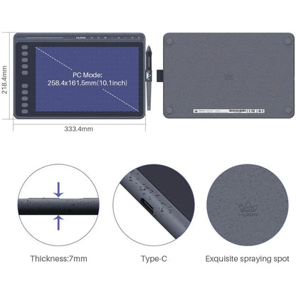 Tableta Digitalizadora Huion HS611 Space Grey Precision Profesional Multitouch