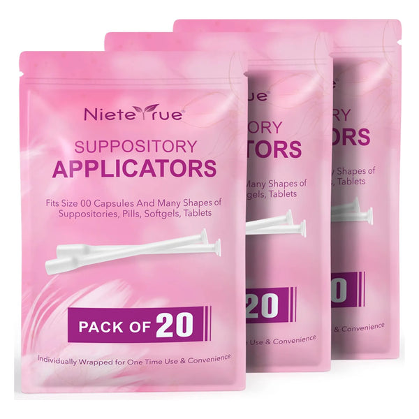 Aplicador De Supositorio Para Mujeres Tamaño 00 Punta Suave 60 Unidades