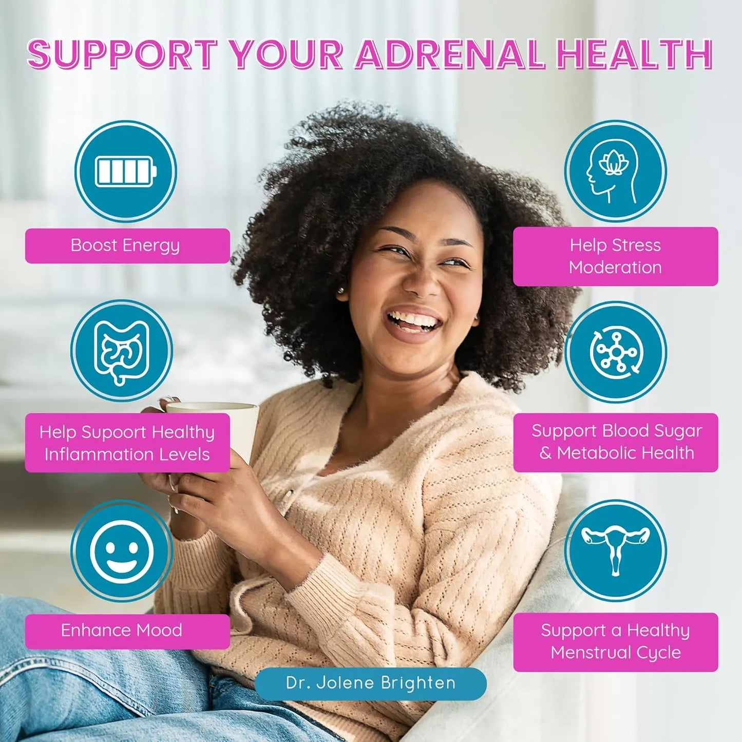 Soporte Suprarrenal Con Ashwagandha Energia Natural Y Balance Hormonal