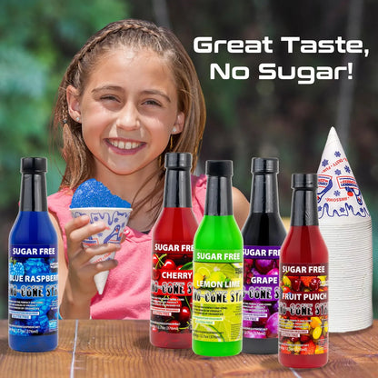 Sirope De Cono Sin Azúcar 12 Sabores 360ml Paquete De 12 Unidades Importado