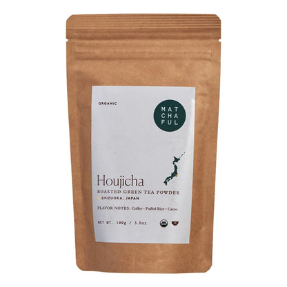 Té Verde Tostado Orgánico Houjicha En Polvo Sabor Suave Y Terroso 3.53 Oz