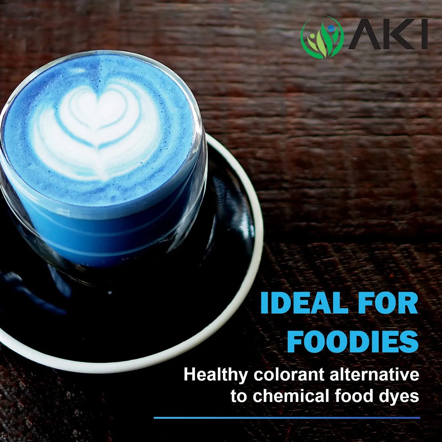 Polvo De Espirulina Azul AKI Superalimento Nutritivo Y Colorante Natural