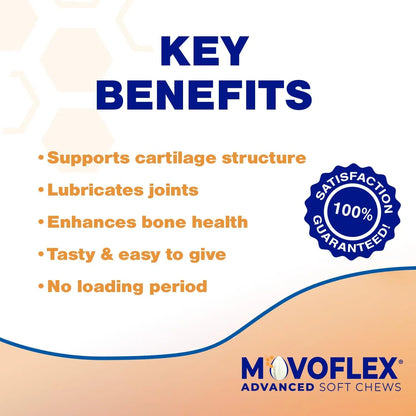 Suplemento Movoflex Para Cadera Y Articulaciones De Perros Pequeños 60 Unidades