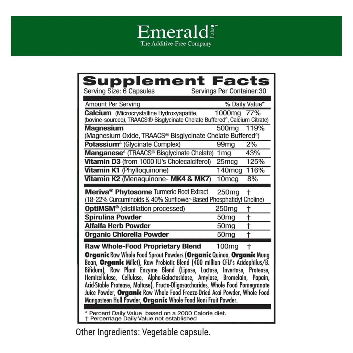 Osteo Bone Health Suplemento Vitaminas K1 K2 D3 Para Huesos Fuertes 180 Cápsulas