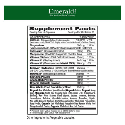 Osteo Bone Health Suplemento Vitaminas K1 K2 D3 Para Huesos Fuertes 180 Cápsulas