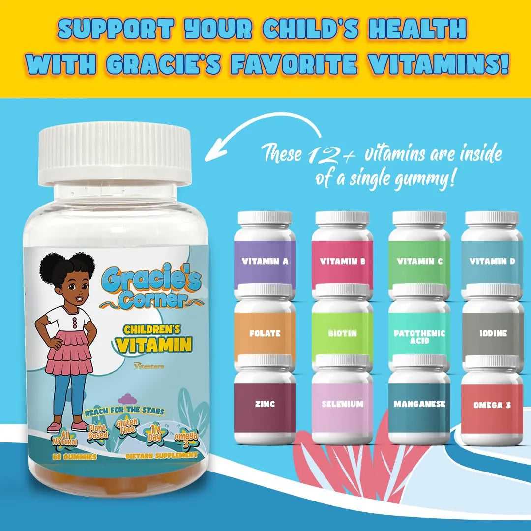 Gomitas Multivitamínicas Infantiles Con Omega 3 Y Vitaminas Esenciales