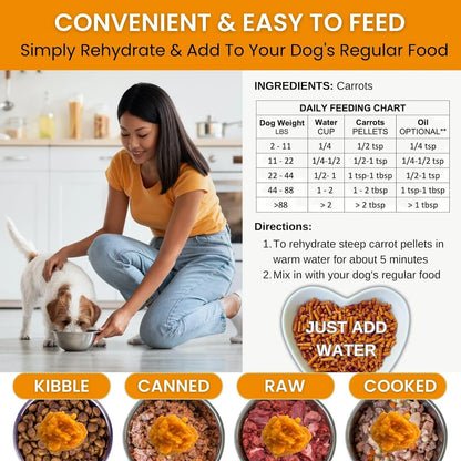 Olewo Zanahorias Deshidratadas 1 Kg Suplemento Digestivo Para Perros