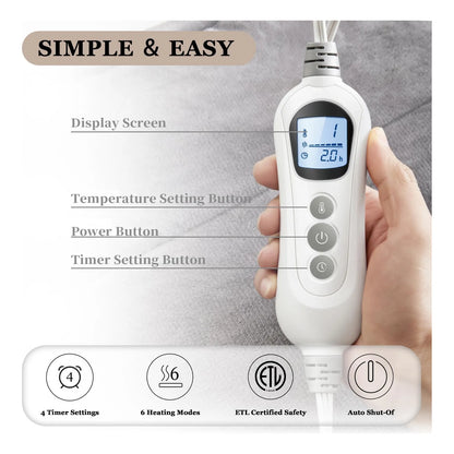 Almohadilla Termica Cervical Alivio Profundo 6 Temperaturas Control Remoto