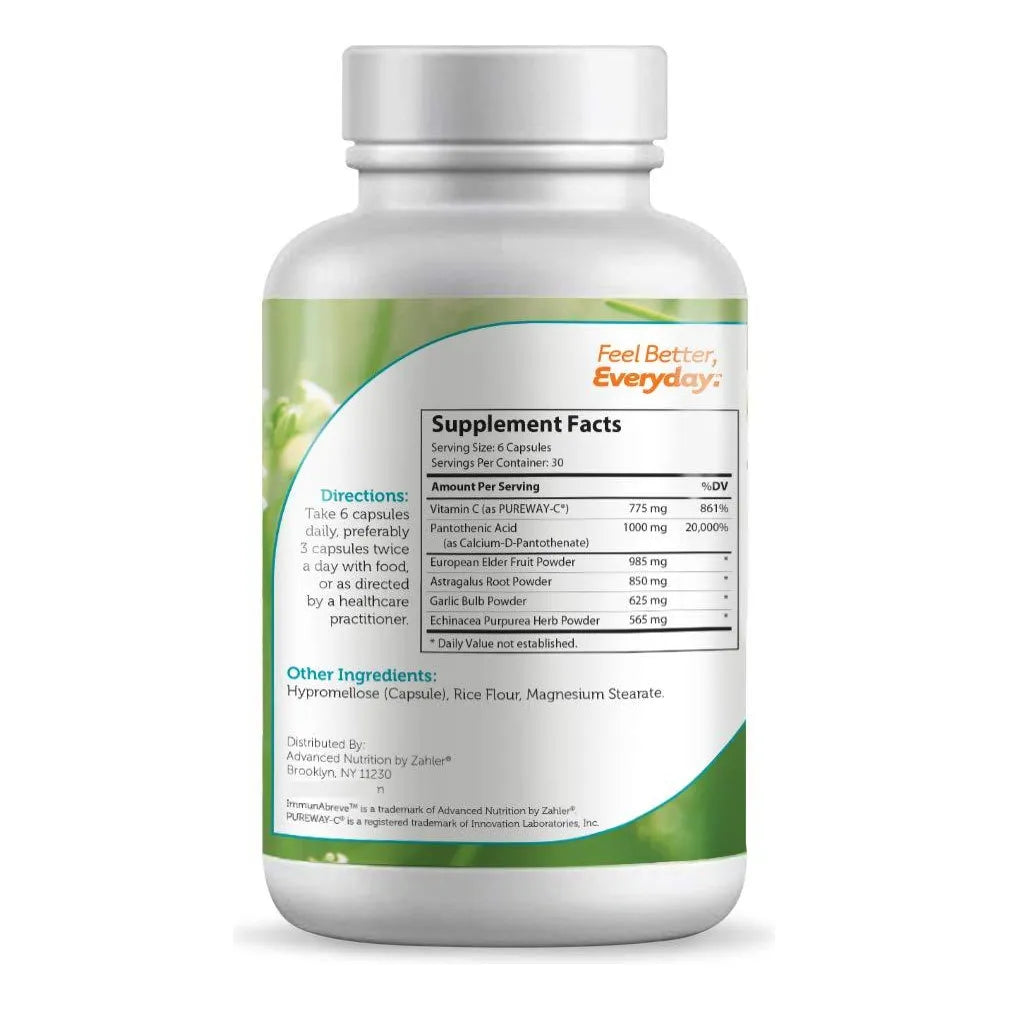ImmunAbreve Suplemento Inmunologico Vitamina C 180 Capsulas Kosher