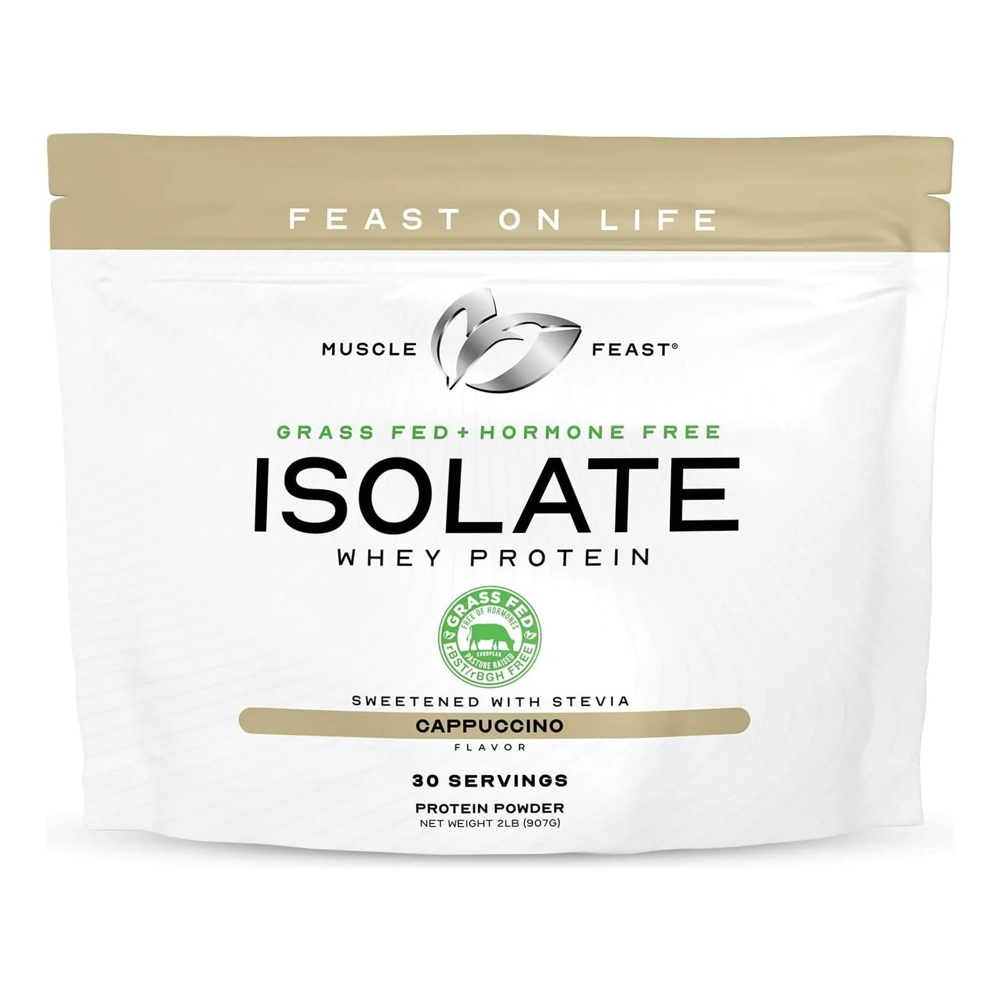 Proteina De Suero Alimentado Con Pasto Sabor Capuchino 900g Muscle Feast