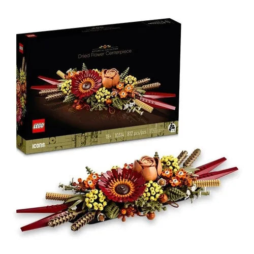 Kit Lego Icons 10314 Centro De Flores Secas 812 Piezas Decoracion Sostenible