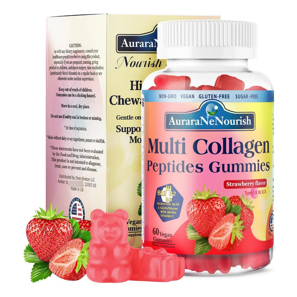 Gomitas De Colágeno Múltiple Hidrolizado 5000 Mg Con Biotina Y Vitaminas