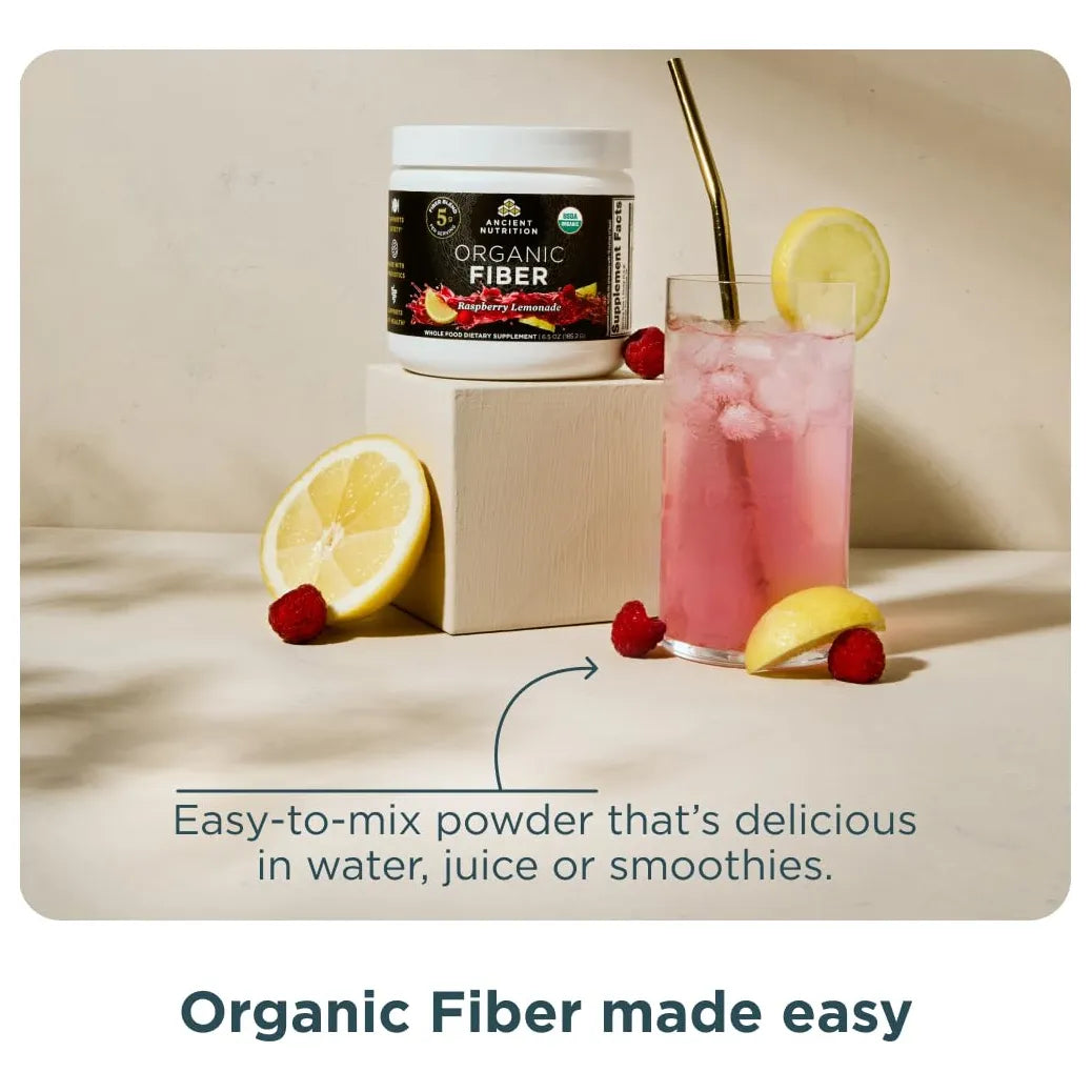 Polvo De Fibra Organica Limonada Frambuesa Fibra Soluble Acacia Konjac Probióticos