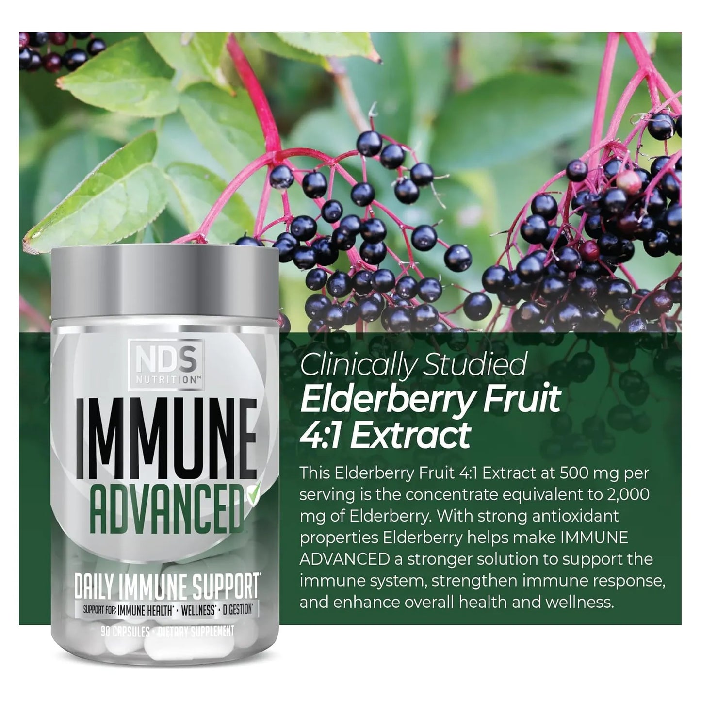 Suplemento Inmunológico Con Saúco Vitamina C D Zinc Y Probióticos