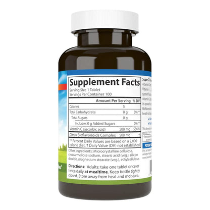 Complejo Super C Con Bioflavonoides Antioxidante 100 Tabletas Vegetarianas