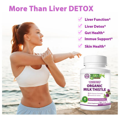 Liver Renew Cleanse Detox & Repair Cardo Mariano Organico 120 Dias 12000 Mg