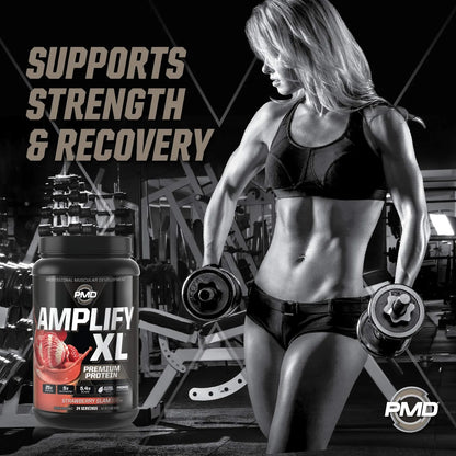 Proteína Sports Amplify XL Premium Sabor Fresa Para Músculo Y Recuperación