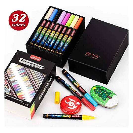 Rotuladores Zeyar Pintura Acrilica Base Agua Punta Ext Colores Vibrantes
