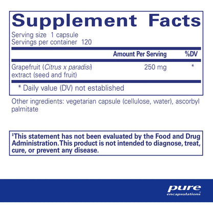 Extracto De Semilla De Pomelo 120 Cápsulas Equilibrio Intestinal Y Digestión