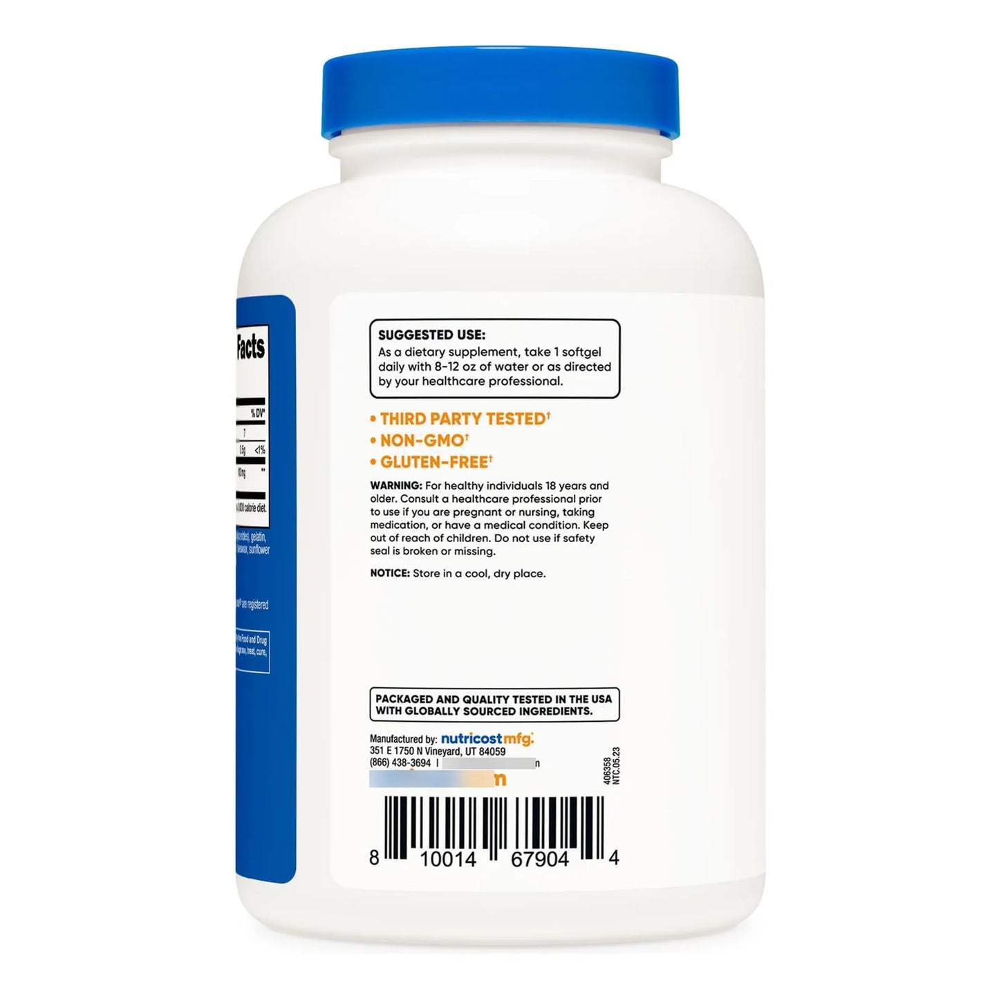 Cápsulas Blandas De Ubiquinol 100 Mg 240 Unidades Antioxidante Superior CoQ10